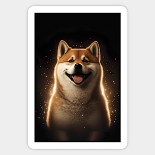 Happy Shiba Inu Dog Sticker